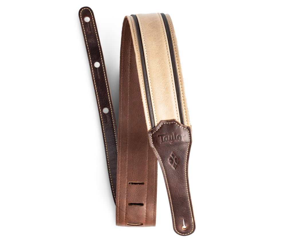 Taylor Guitars Reflections 2.5" Leather Guitar Strap in Spruce/Ebony