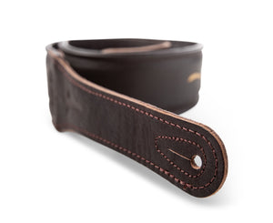 Taylor Guitars Spring Vine 2.5" Embroidered Leather Guitar Strap - Chocolate Brown