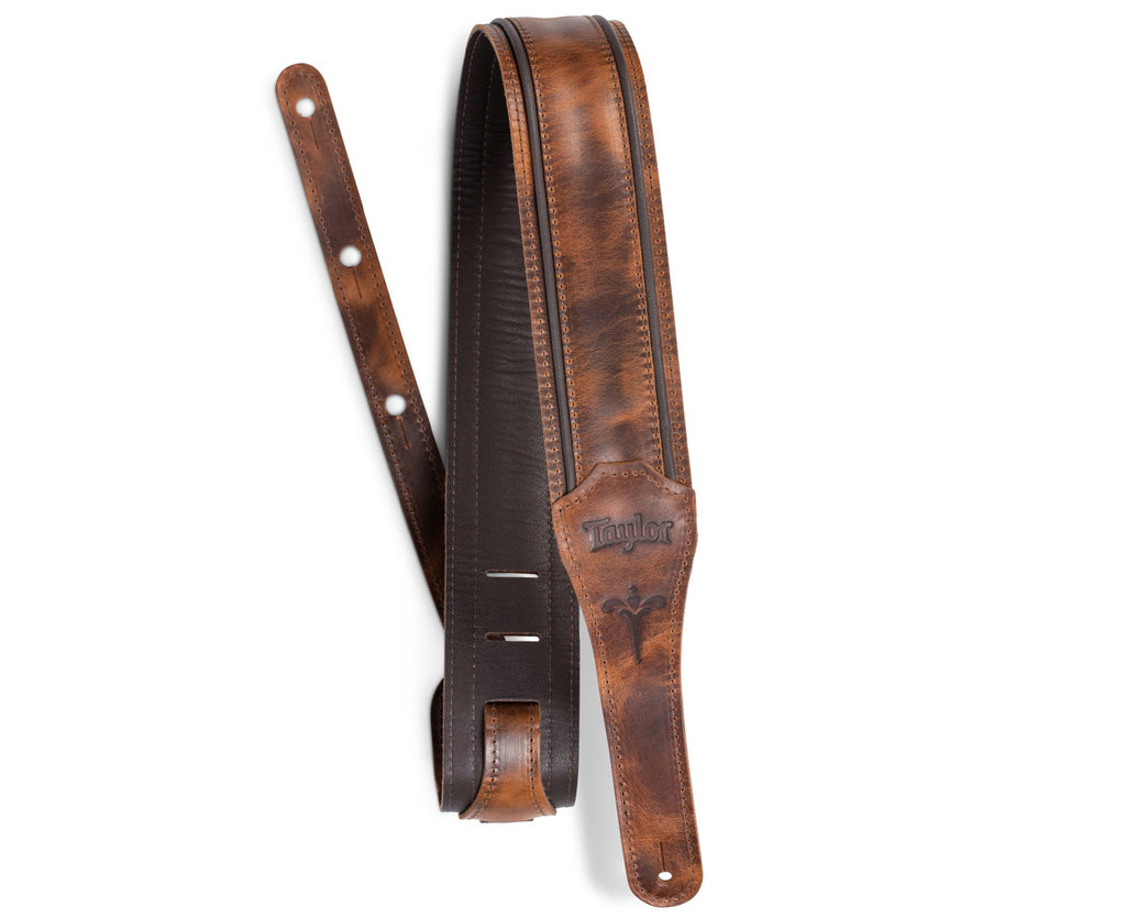 Taylor Guitars Fountain 2.5" Leather Guitar Strap in Weathered Brown