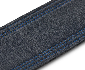 Taylor Blue Denim 2.5" Guitar Strap | Navy Leather Edges