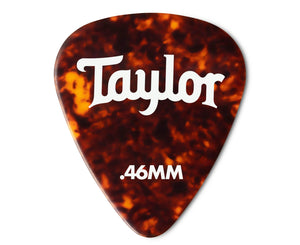 Taylor Celluloid 351 Guitar Picks in Classic Shell .46mm 12-Pack