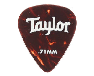 Taylor Celluloid 351 Guitar Picks in Classic Shell .71mm 12-Pack