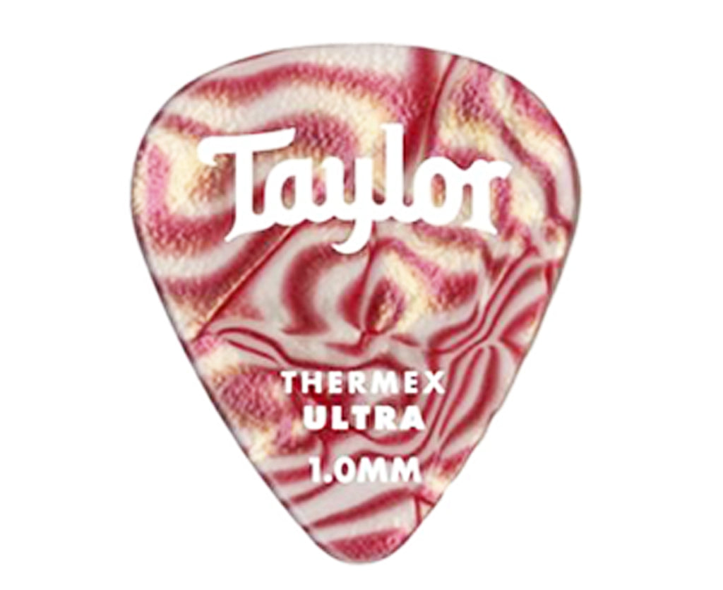 Taylor Premium 351 Thermex Ultra Guitar Picks in Ruby Swirl 1.00mm, 6-pack