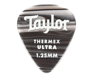 Taylor Premium 351 Thermex Ultra Guitar Picks in Black Onyx 1.25mm, 6-pack