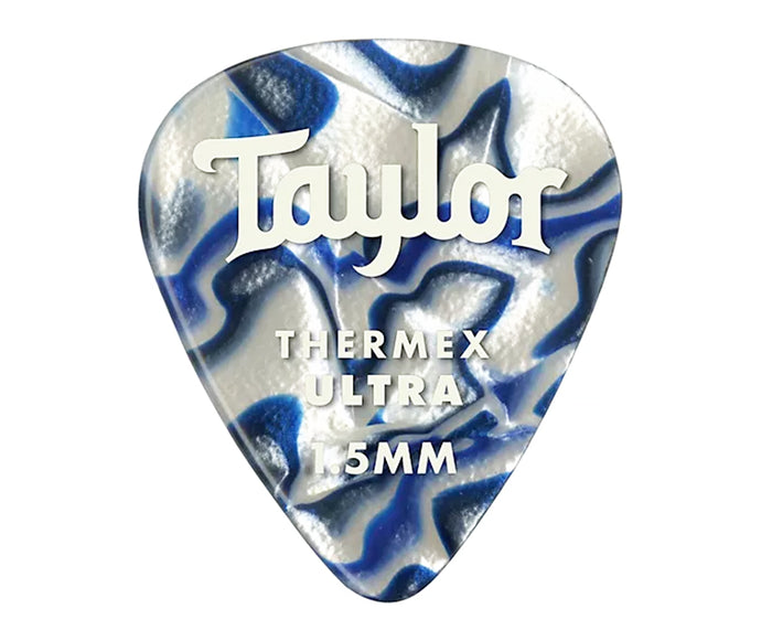 Taylor Premium 351 Thermex Ultra Guitar Picks in Blue Swirl 1.50mm, 6-pack