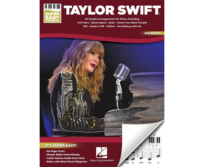 Taylor Swift - Super Easy Songbook - 2nd Edition: 30 Simple Arrangements for Piano with Lyrics