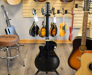 Yamaha APX700II-12 Thinline Cutaway 12-String Acoustic-Electric Guitar in Gloss Black