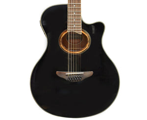 Yamaha APX700II-12 Thinline Cutaway 12-String Acoustic-Electric Guitar in Gloss Black