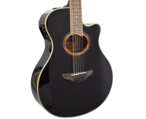 Yamaha APX700II-12 Thinline Cutaway 12-String Acoustic-Electric Guitar in Gloss Black