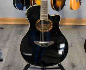 Yamaha APX700II-12 Thinline Cutaway 12-String Acoustic-Electric Guitar in Gloss Black
