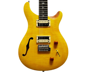 PRS SE Custom 22 Semi-Hollow Body Electric Guitar in Santana Yellow