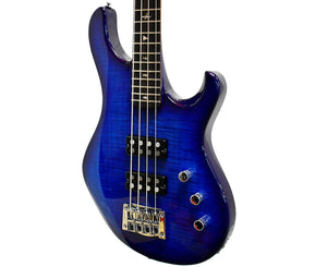 PRS SE Kingfisher Bass Guitar in Faded Blue Wrap Around Burst
