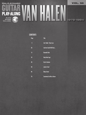 Hal Leonard Van Halen 1978-1984 Guitar Play-Along Volume 50