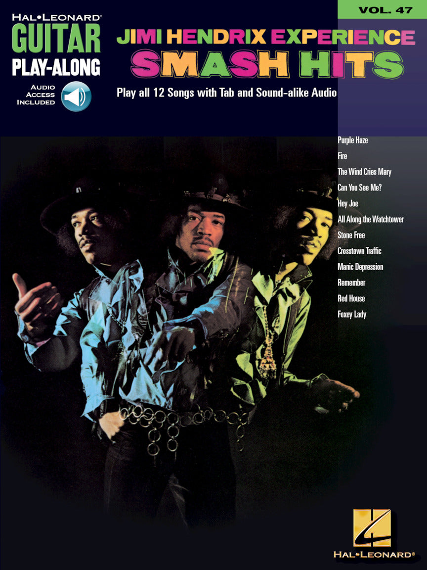 Hal Leonard Jimi Hendrix Experience - Smash Hits Guitar Play-Along Volume 47