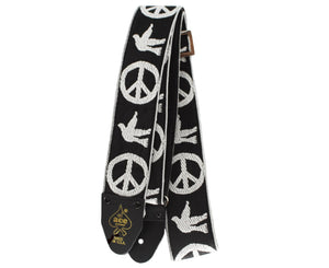 Ace Vintage Reissue Peace and Dove Guitar Strap by D'Andrea - Made in the USA - Megatone Music