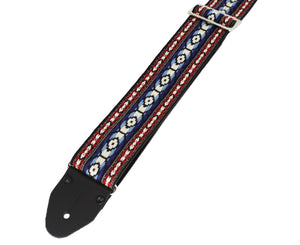 Ace Vintage Reissue Bohemian Blue Guitar Strap by D'Andrea - Made in the USA - Megatone Music