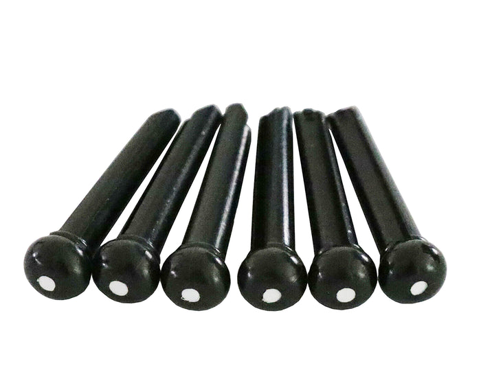 Allparts BP-0679-023 Black Plastic Dotted Bridge Pins