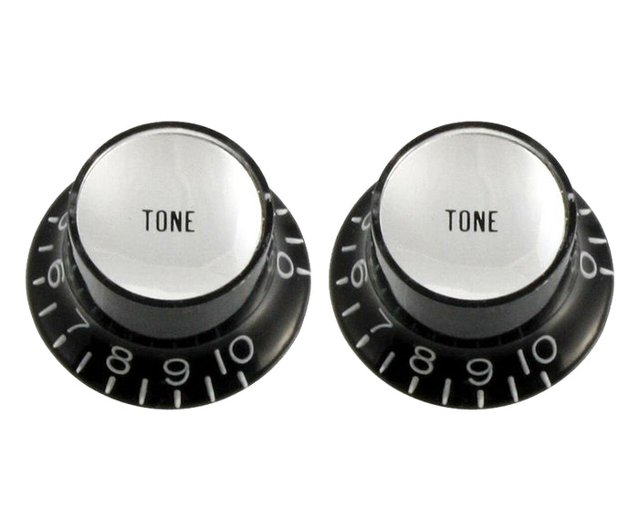 Allparts PK-0182-023 Black Tone Reflector Knobs