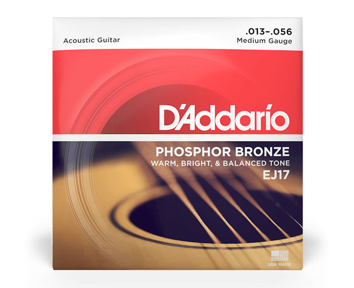 D'Addario EJ17 Phosphor Bronze Acoustic Guitar Strings .013-.056