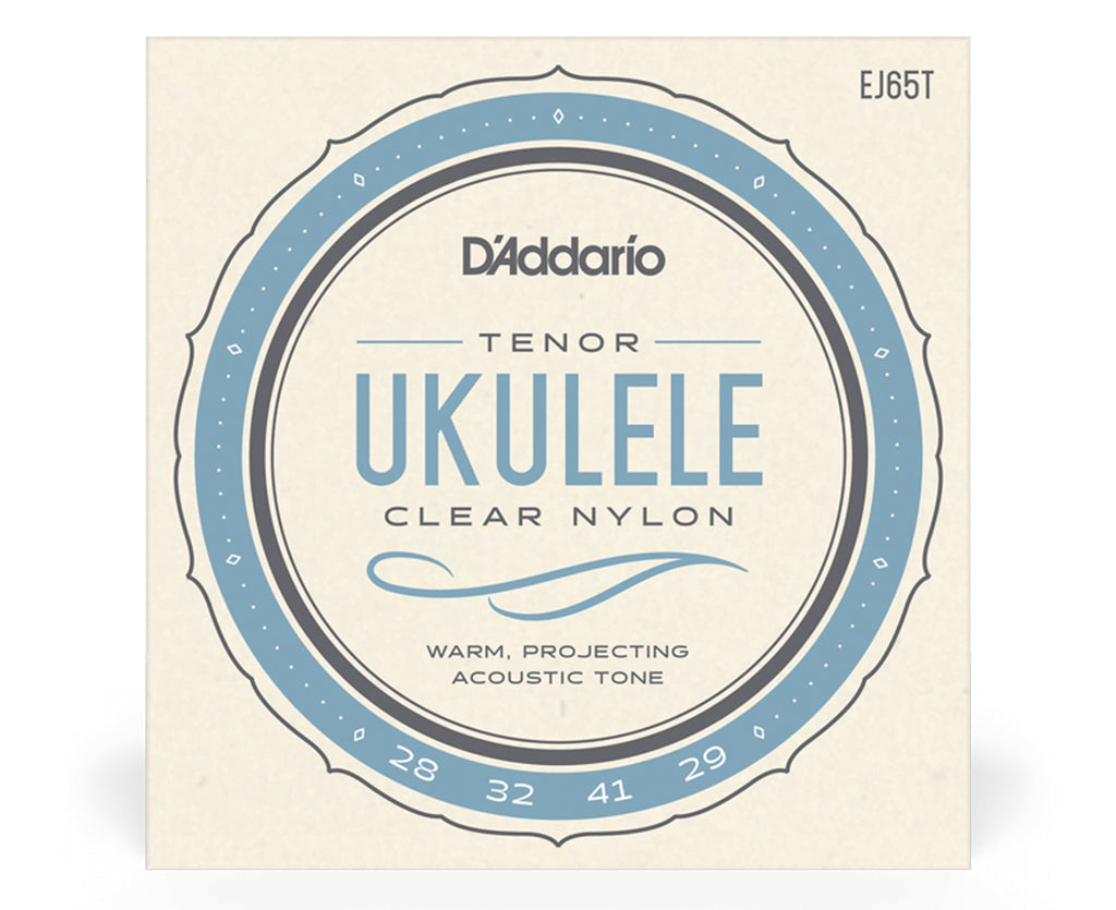 D'Addario EJ65T Clear Nylon Ukulele Strings, Tenor