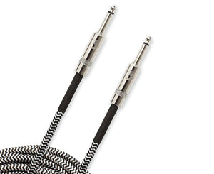 D'Addario PW-BG-10BG Instrument Cable, Black/Gray , 10 Foot