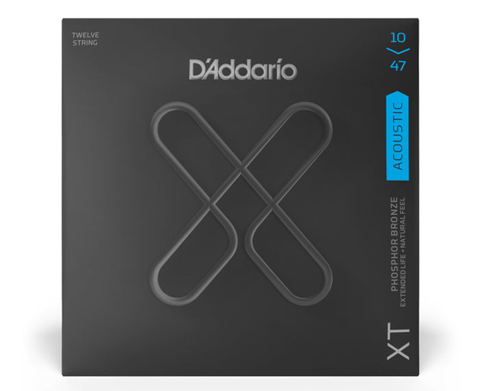 D'Addario XTAPB1047-12 Phosphor Bronze 12-String Acoustic Coated Guitar Strings .010-.047