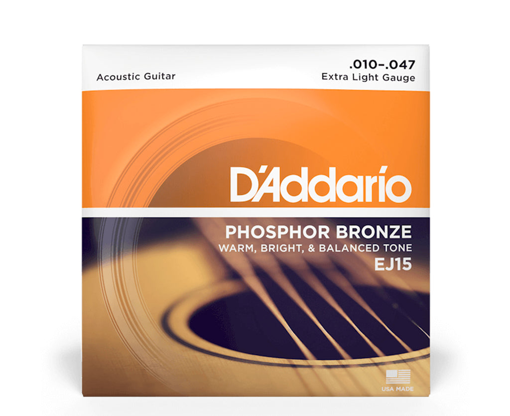 D'Addario EJ15 Phosphor Bronze Acoustic Guitar Strings .010-.047