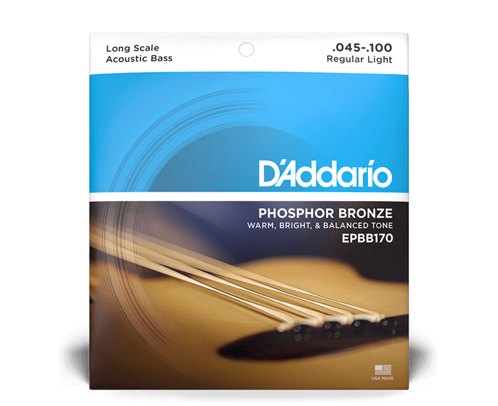 D'Addario EPBB170 Phosphor Bronze Bass Guitar Strings Light / Long Scale Set .045-.100