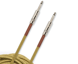 D'Addario PW-BG-15TW Instrument Cable, Tweed, 15 Foot