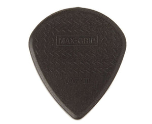Dunlop 471P3C Max Grip Jazz III Carbon Fiber Guitar Picks, 6-Pack
