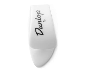 Dunlop 9003P White Plastic Thumbpicks, Large, 4/Player's Pack