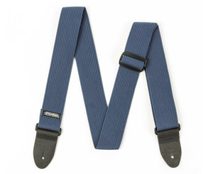 Dunlop D27-01NV Ribbed Guitar/Bass Strap in Navy Blue