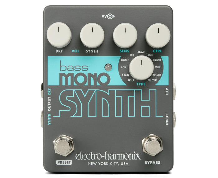 Electro-Harmonix EHX Bass Mono Synth Synthesizer Guitar Pedal