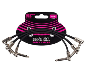 Ernie Ball 6" Flat Ribbon Patch Cables 3-Pack - Megatone Music