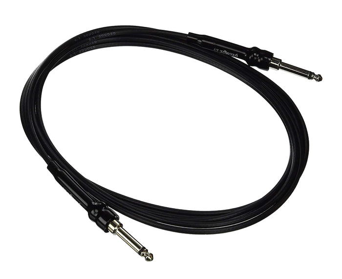 George L's 10 Foot .155 Guitar Cable, Nickel Plugs, Black