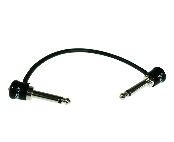 George L's 6" Inch Pre-Made Nickel Effects Cable in Black on Black
