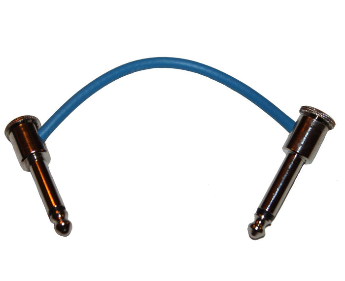 George L's 6" Inch Pre-Made Nickel Effects Cable in Blue