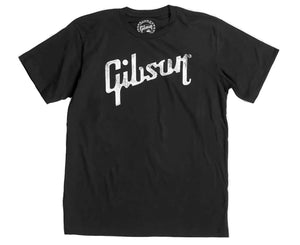 Gibson Distressed Logo T-Shirt in Black