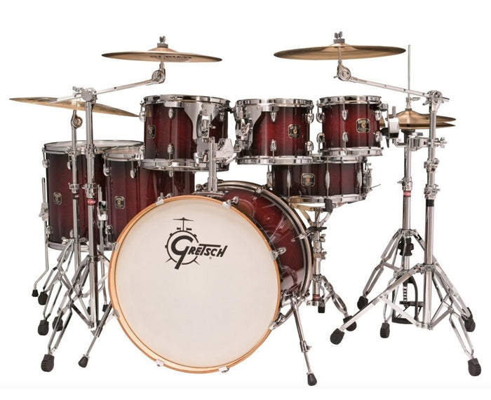 Gretsch Catalina Maple 6-Piece Shell Pack with Free Additional 8″ Tom - Deep Cherry Burst