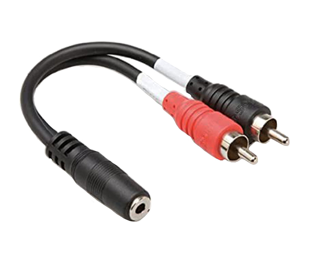 Hosa YMR-197 Stereo Breakout, 3.5 mm TRSF to Dual RCA