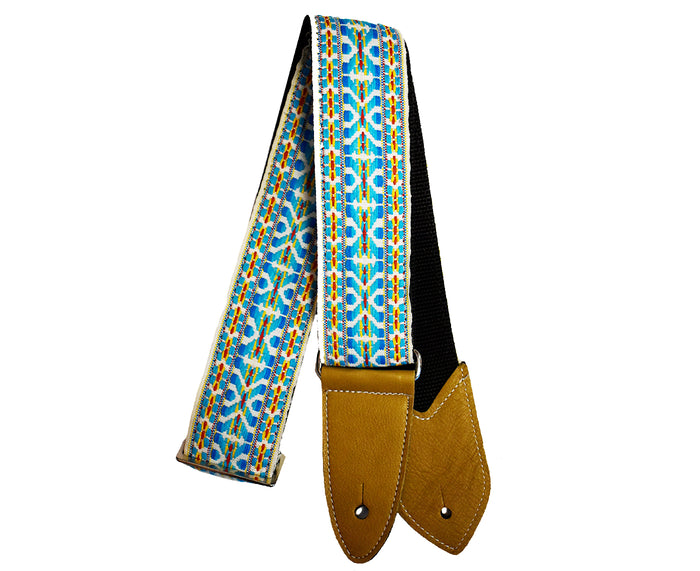 Jodi Head NYC Hootnanny Vintage Woven Blue Custom Guitar Strap