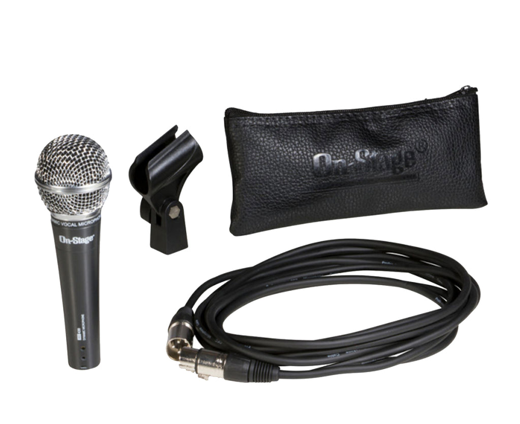 On-Stage AS420V2 Microphone with Clip and XLR Cable