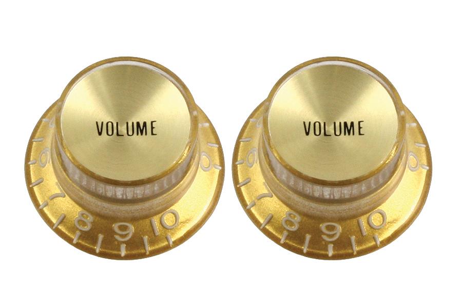 Allparts PK-0184 Gold Top Hat Set of 2 Reflector Volume Knobs - Megatone Music