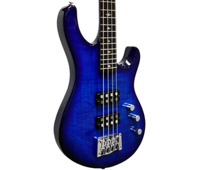 PRS SE Kingfisher Bass Guitar in Faded Blue Wrap Around Burst