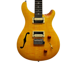 PRS SE Custom 22 Semi-Hollow Body Electric Guitar in Santana Yellow