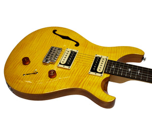 PRS SE Custom 22 Semi-Hollow Body Electric Guitar in Santana Yellow