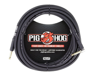 Pig Hog PH186R - 18.6" Tour Grade 1/4" Right Angle Instrument Cable