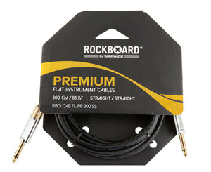 RockBoard Premium Flat Lead Cable 10 Foot / 300CM Straight to Straight
