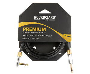 RockBoard Premium Flat Lead Cable 10 Foot / 300CM Straight to Angled - Megatone Music