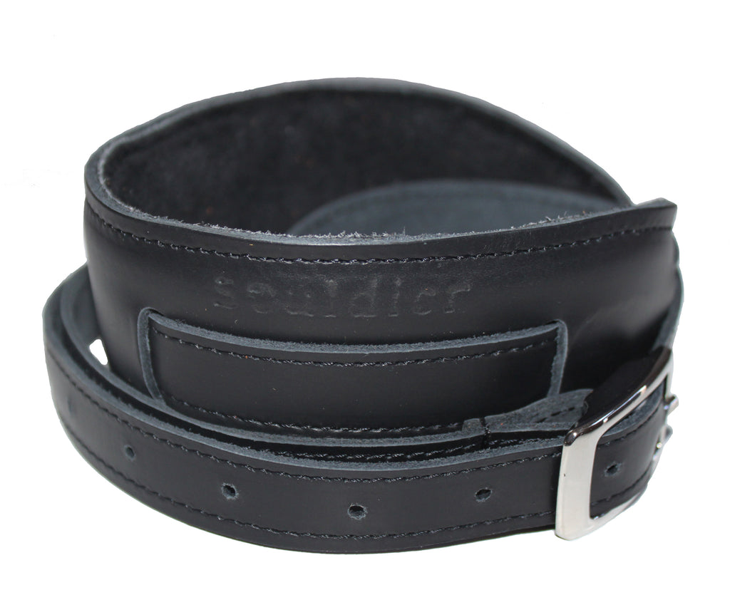 Souldier Vintage Black Leather Saddle Strap